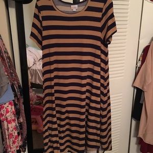 Lularoe stripped Carly size LG dress